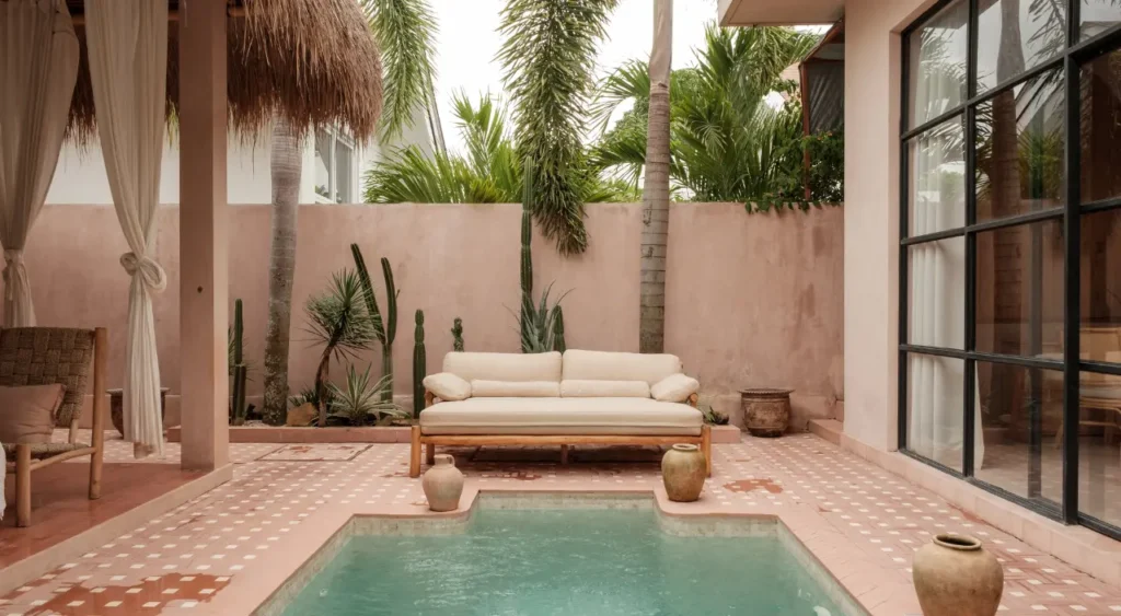 decoração de piscina