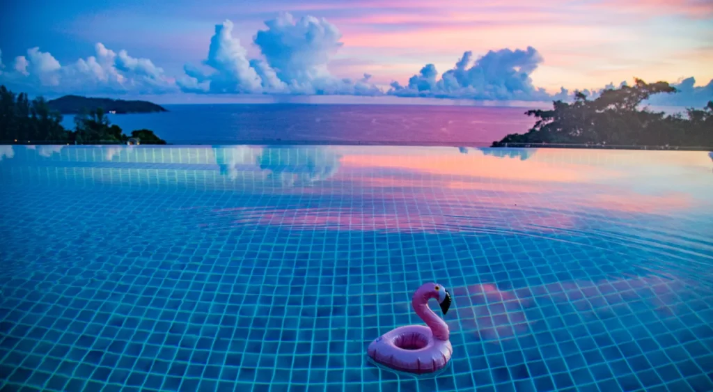 bordas da piscina