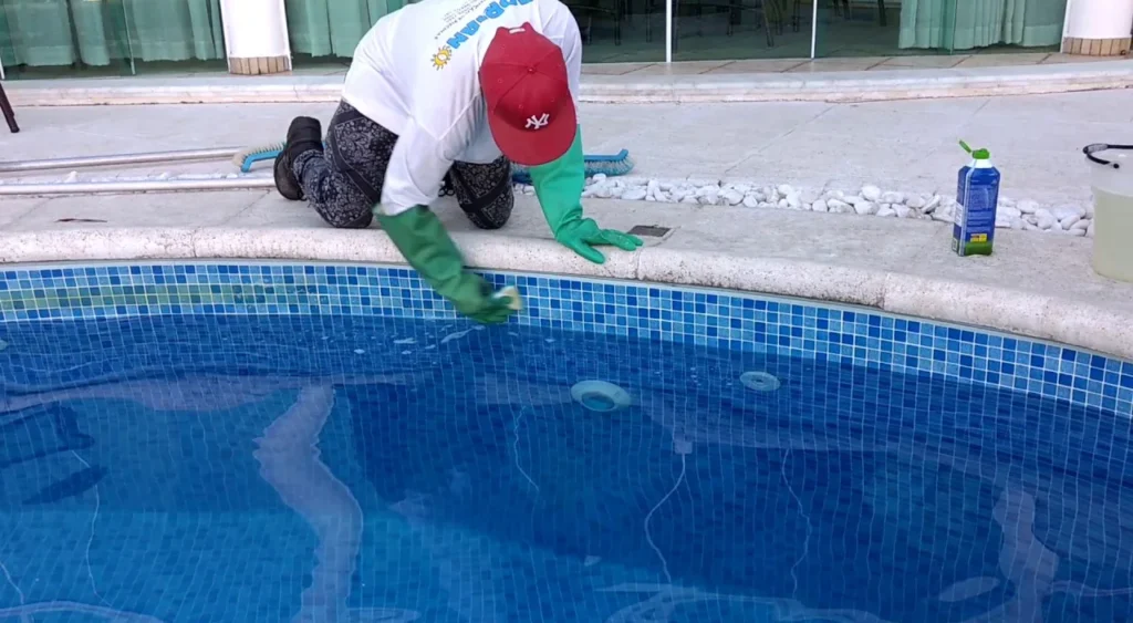 bordas da piscina