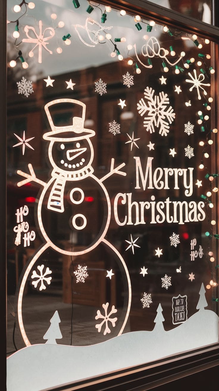 1 decoração de janela de Natal 1
