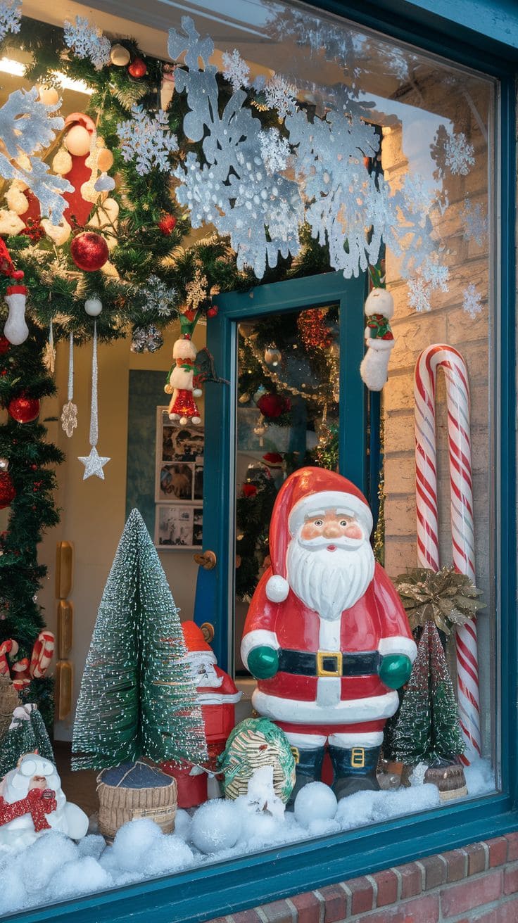 10 Decoração de janela de Natal