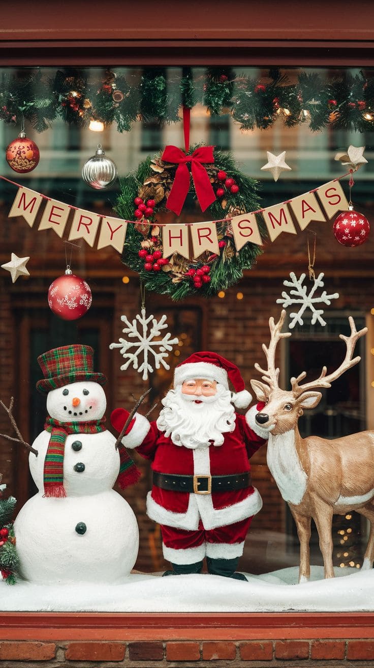 11 Decoração de janela de Natal