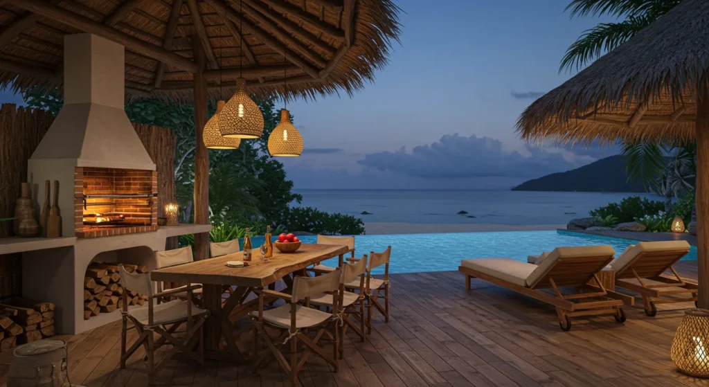 gourmet area with pool