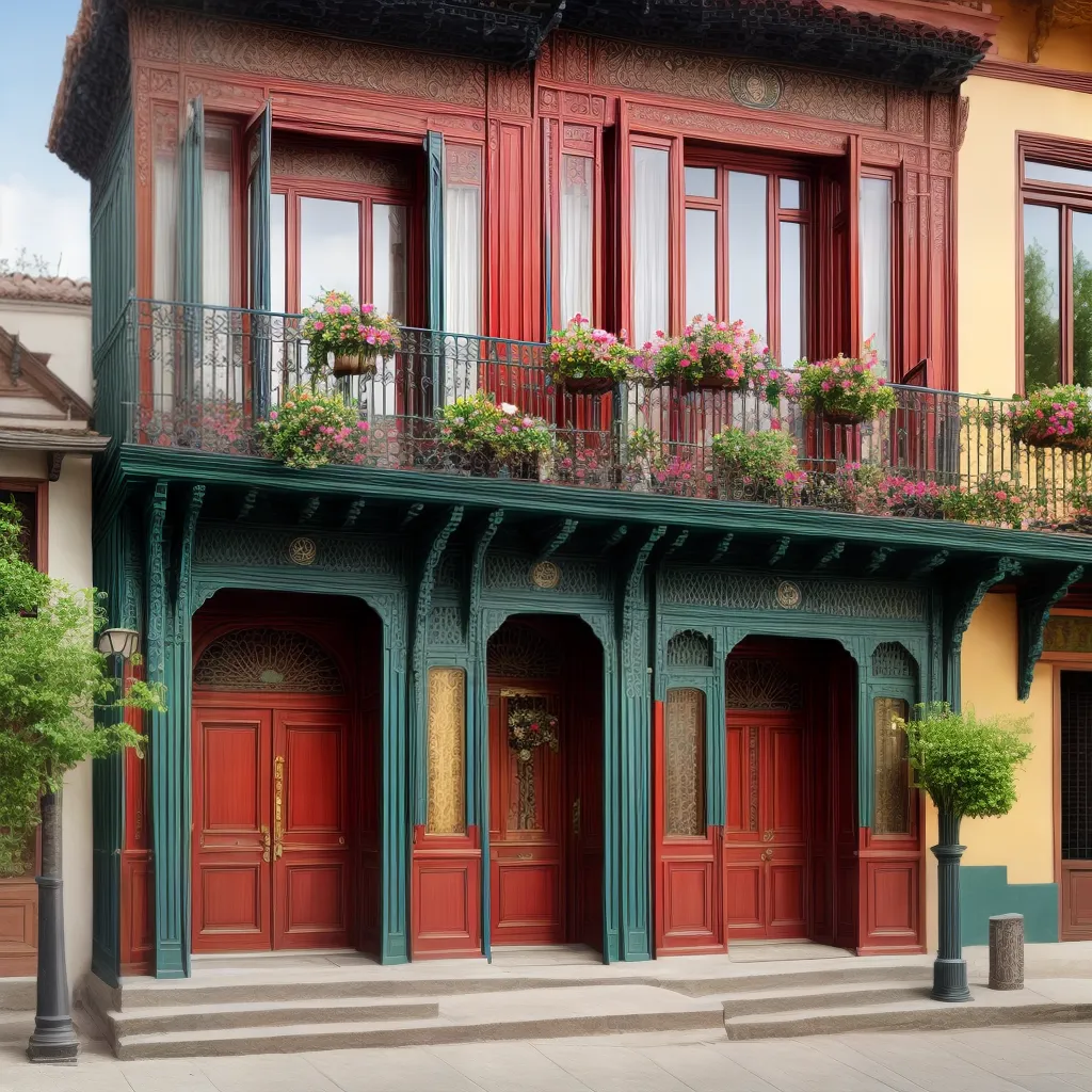 casa pintada art nouveau floral