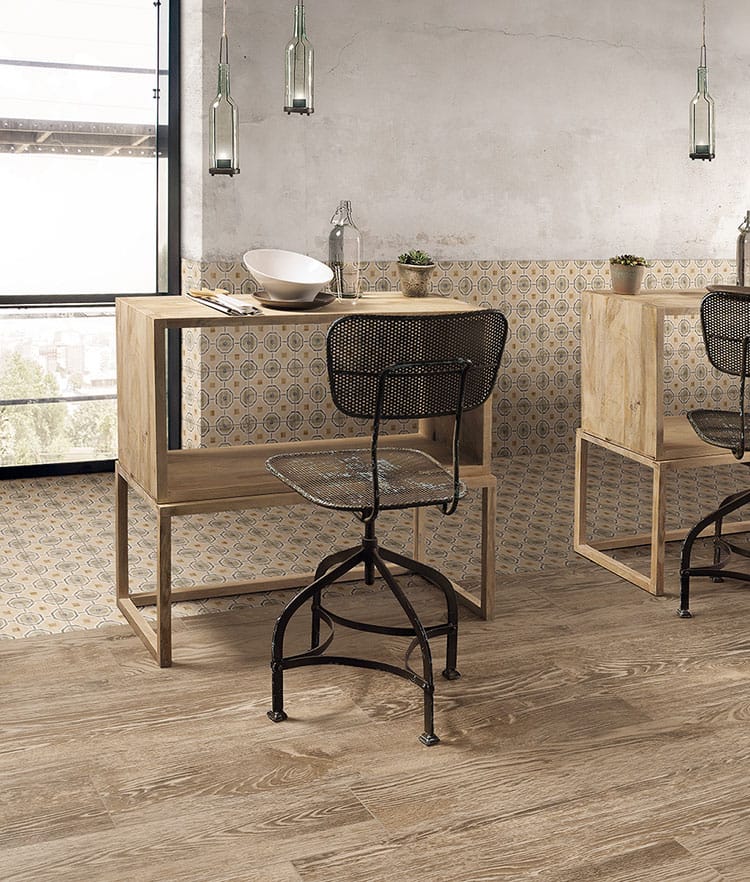 Idéias para um piso de cimentina e parquet n.4