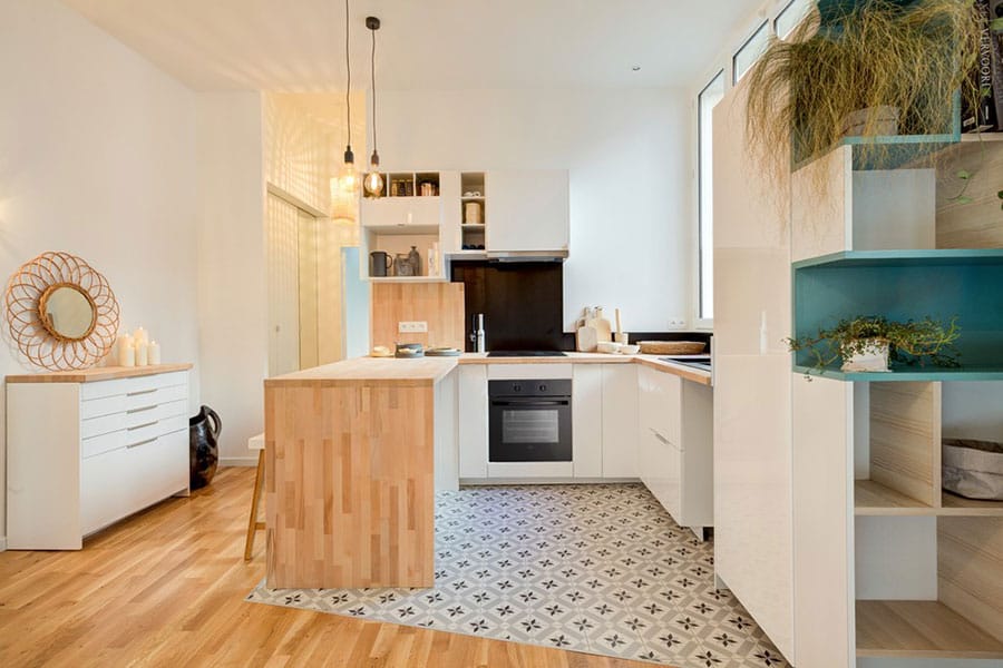 Idéias para um piso de cimentina e parquet n.3