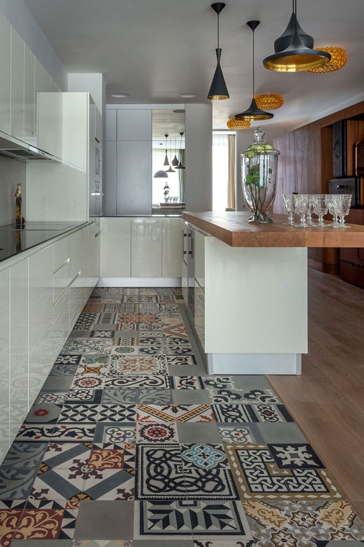 Idéias para um piso de cimentina e parquet n.6