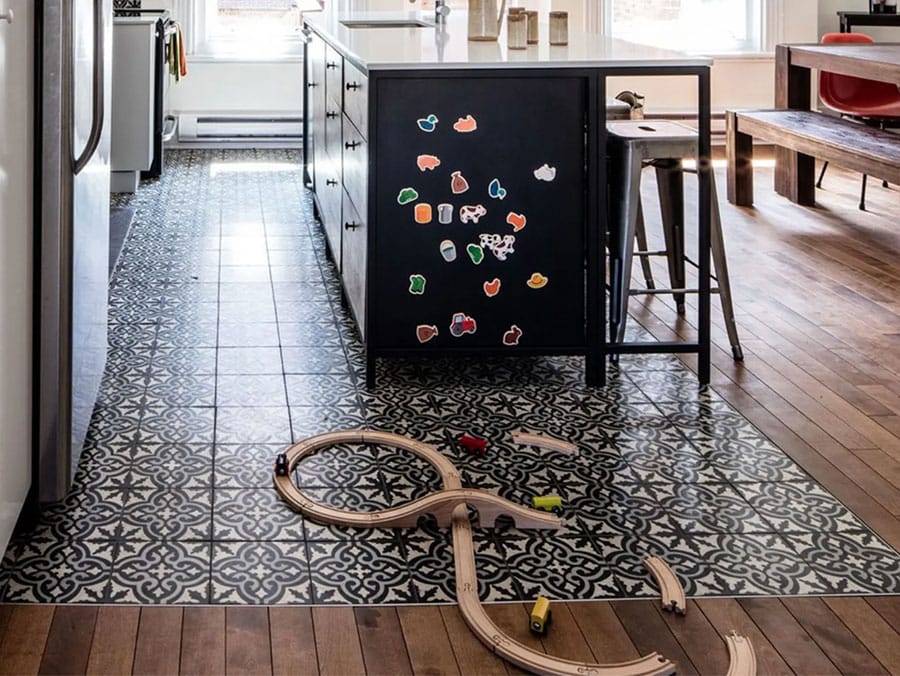 Idéias para um piso de cimentina e parquet n.8