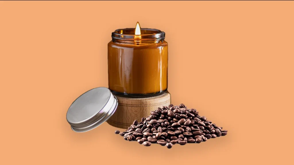 borra de café em velas
