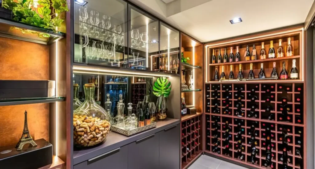 Wine cellar setup